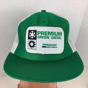 Vintage Premium Green Diesel Agway Trucker Hat Snapback The Winner Green/White